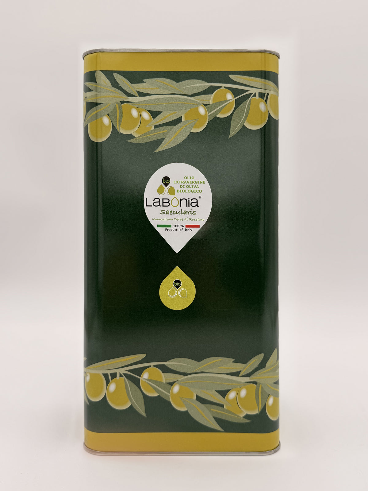 Olio extravergine d'oliva BIO "Saecularis" Monocultivar Dolce di Rossano - lattine