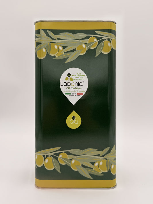 Olio extravergine d'oliva BIO "Saecularis" Monocultivar Dolce di Rossano - lattine